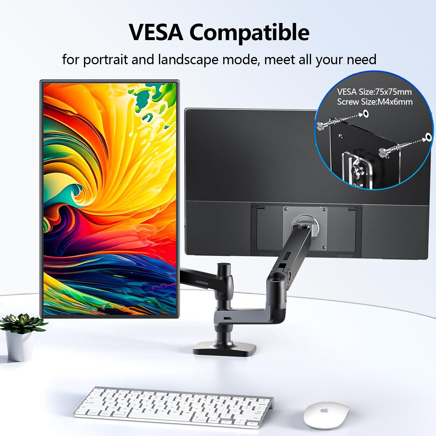 Virzen 4K Large Portable Monitor 24” UHD 3840 * 2160 120% sRGB IPS Dual Speaker USB-C HDMI Extend Second Screen Display VESA Kickstand for Mac External PC Laptop Phone PS4/PS5 - Image 3