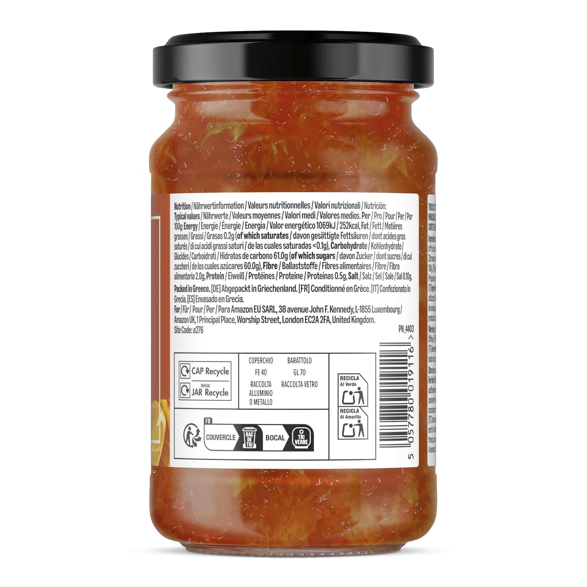 by Amazon Marmalade De Naranja De Corte Grueso, 454g