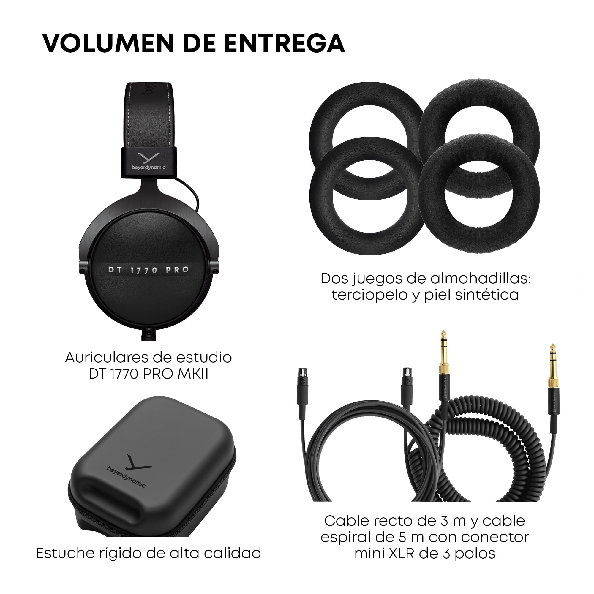 beyerdynamic DT 1770 Pro MKII Auriculares de Estudio Tesla prémium Aptos para grabación Profesional, así como monitorización y edición (Cerrados)