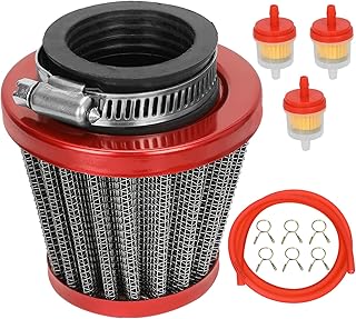 GREHUA 35mm Air Filter for 50cc 70cc 90cc 110cc 125cc SSR Tao Tao TBR7 125D DB14 GK110 XR50 XR70 CRF50 PW80 Motovox MVX70 MVX110 Sunl Baja Roketa Moped Dirt Pit Bike ATV 4 Wheeler Quad Dune Buggy Red