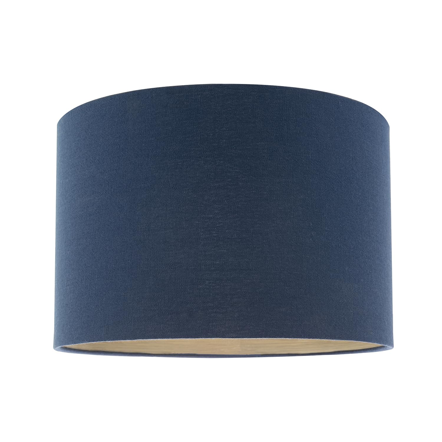 Rackhams Blue/Gold Navy Midnight Lamp Shade In Linen Fabric With Resin Inner