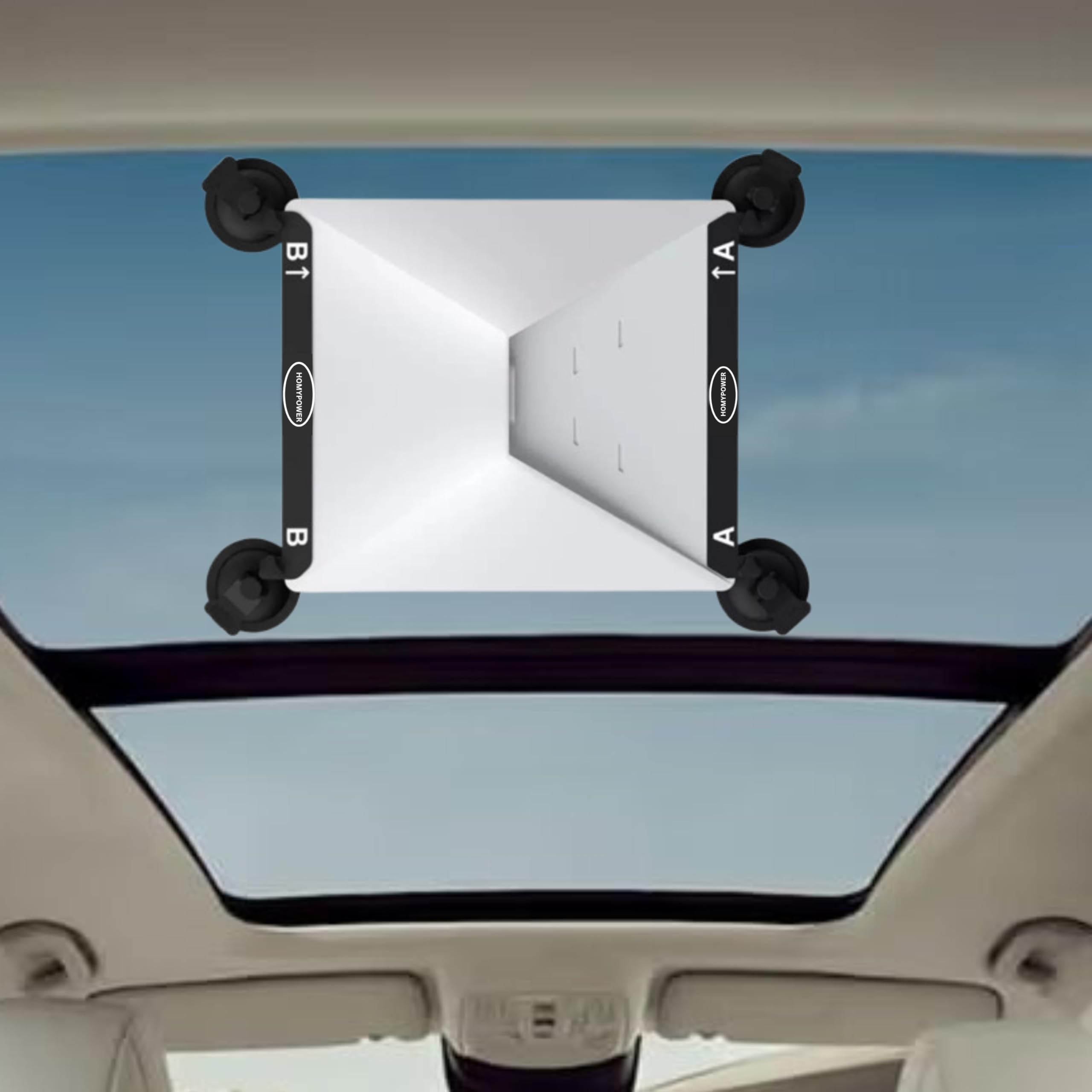 HOMYPOWER Starlink Mini Suction Cup Mount, Accessories for Car, RV, Truck, Boat,Strong Carbon Steel Sunroof and Window Mount Stable Satellite Signal