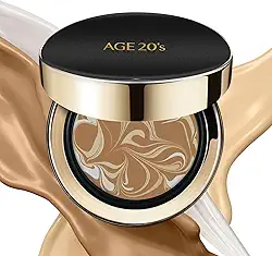 AGE 20's Age20'S Signature Essence Pact Fps 50+, Pacote Com 1, 29 Bases Caramelizadas, Cremosas, Acabamento Orvalhado, Cobertura Natural, Base Coreana Cushion