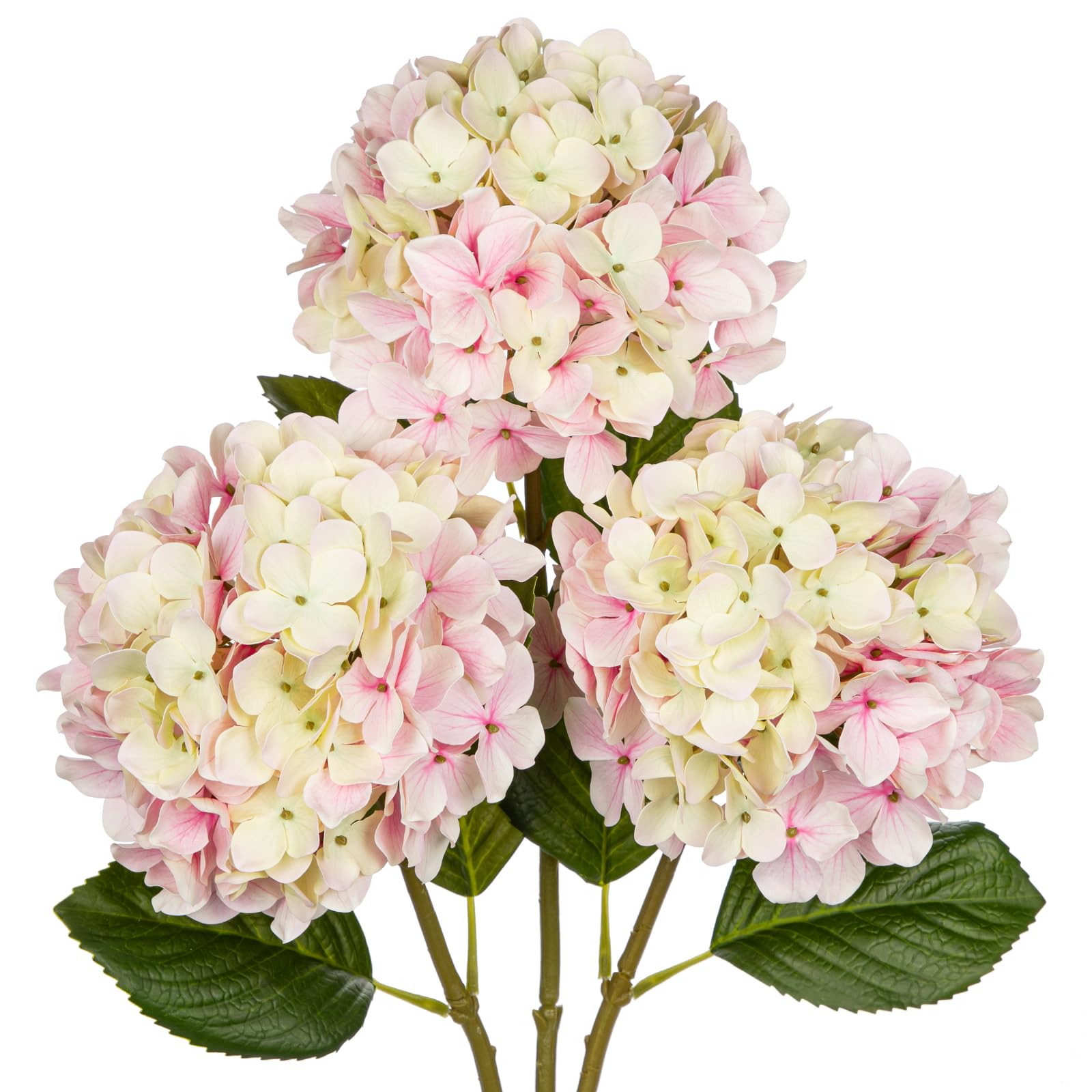 Oairse 3 Pcs Artificial Hydrangea Flowers 3D Print Real Touch — image 1