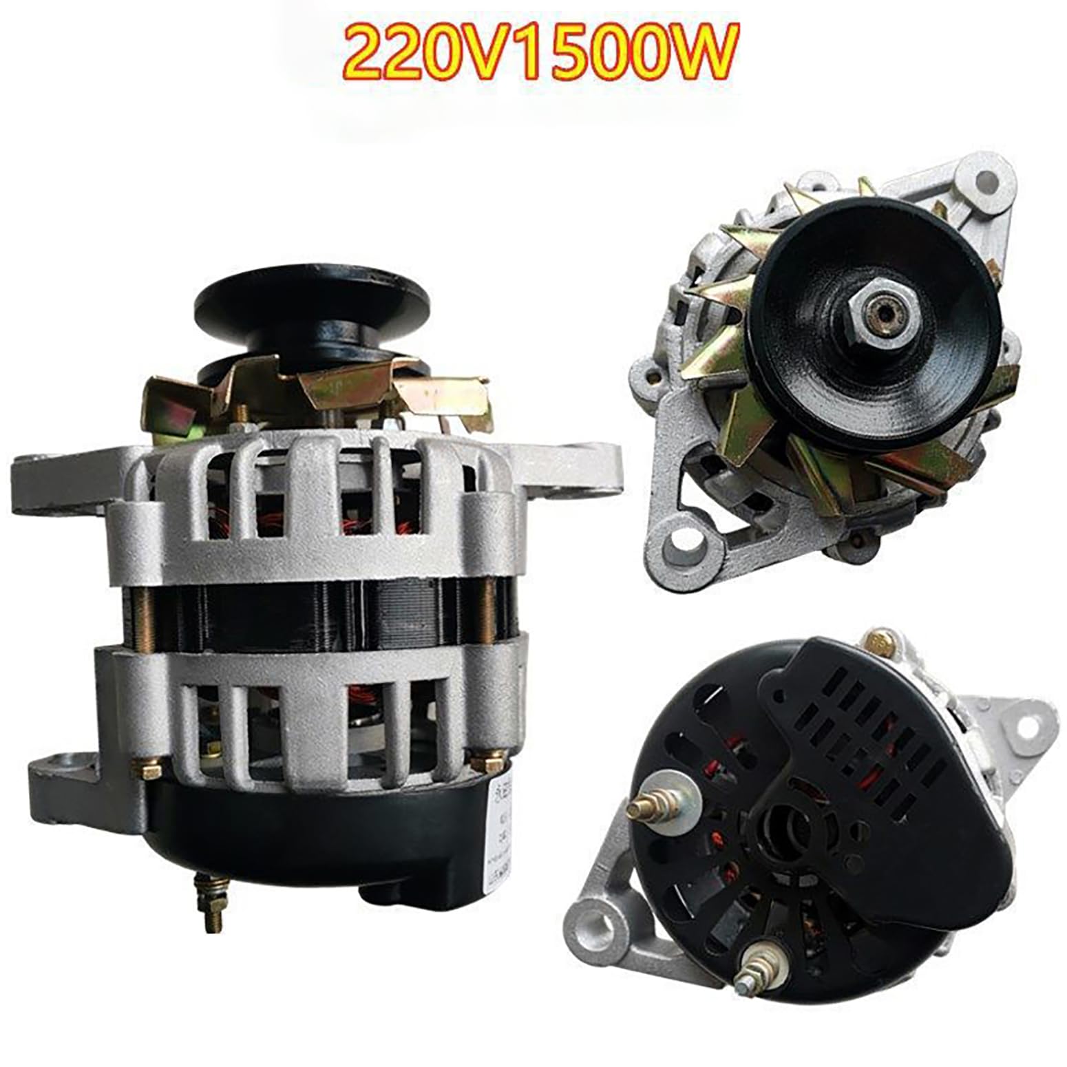 Generatore A Magneti Permanenti 220V 800W / 1300W / 1500W Motore per La Casa della Tensione Costante Senza Spazzole, Core Rame Piccola Alternatore per Tricicli E Motocicli,1500w,220V