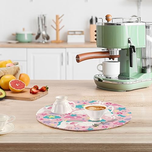 Miniatura 6 de 3 Pcs Trivet Tripod Pink Unicorns Pattern for Hot Dishes 15in Cotton Thread Weave Heat Resistant Hot Pads for Cooking Pot Cookware Protects