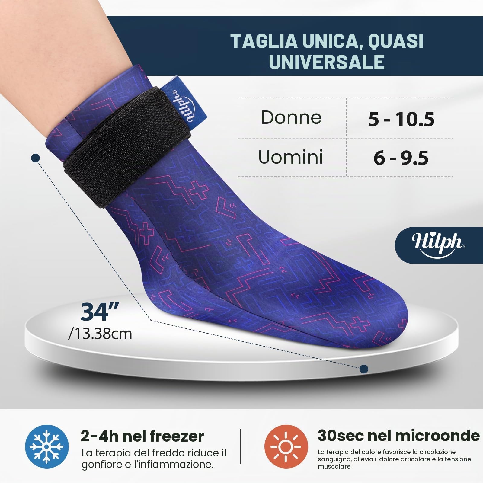 Hilph Calze refrigeranti per piedi per gonfiore e fascite plantare, guanti refrigeranti chemioterapia, scarpe refrigeranti per piedi neuropatia, chemio, tendinite Achille, gonfiore del piede