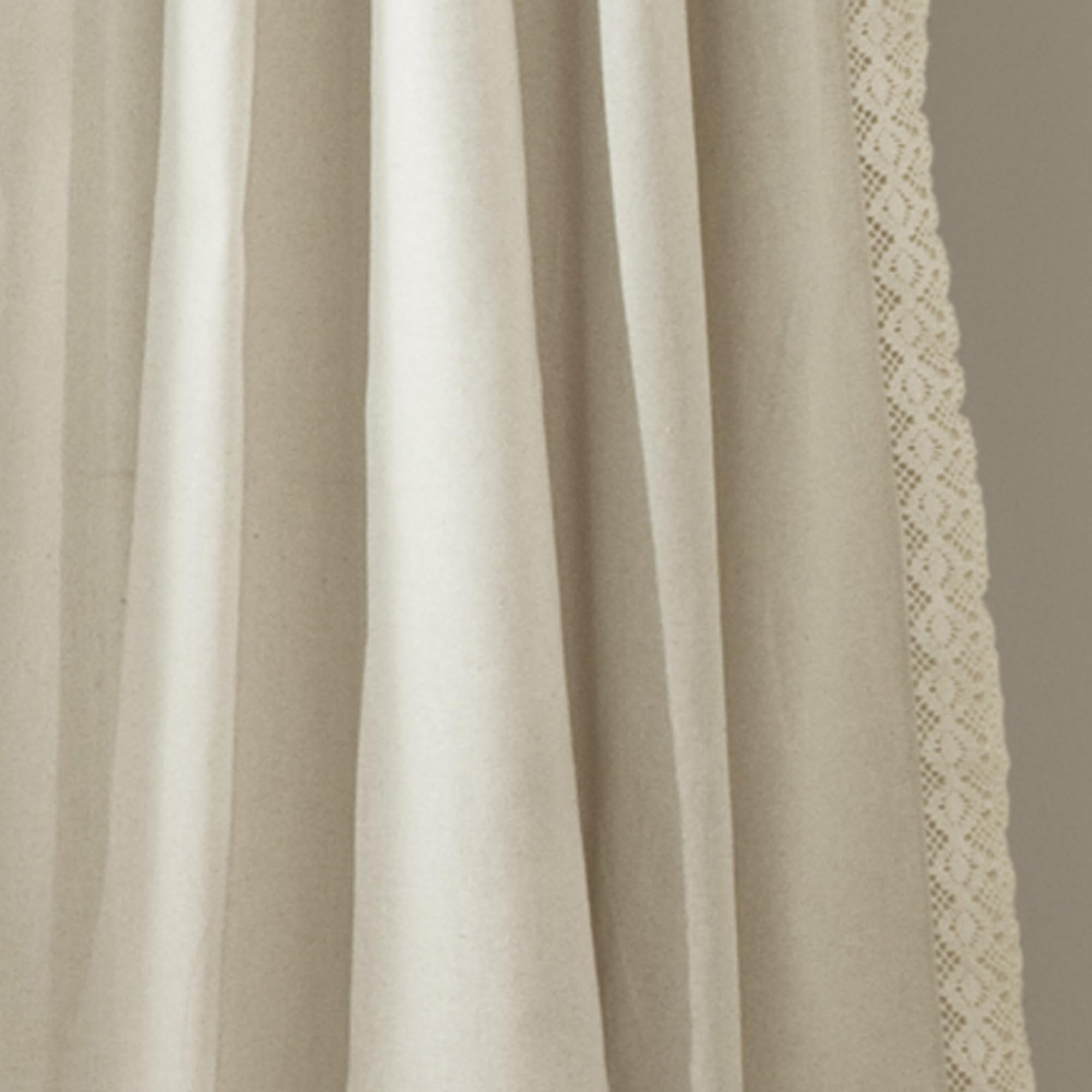 Lush Decor Paire de Rideaux de fenêtre pour Salon, Salle à Manger, Chambre à Coucher, Ivoire, 241,3 x 137,2 cm