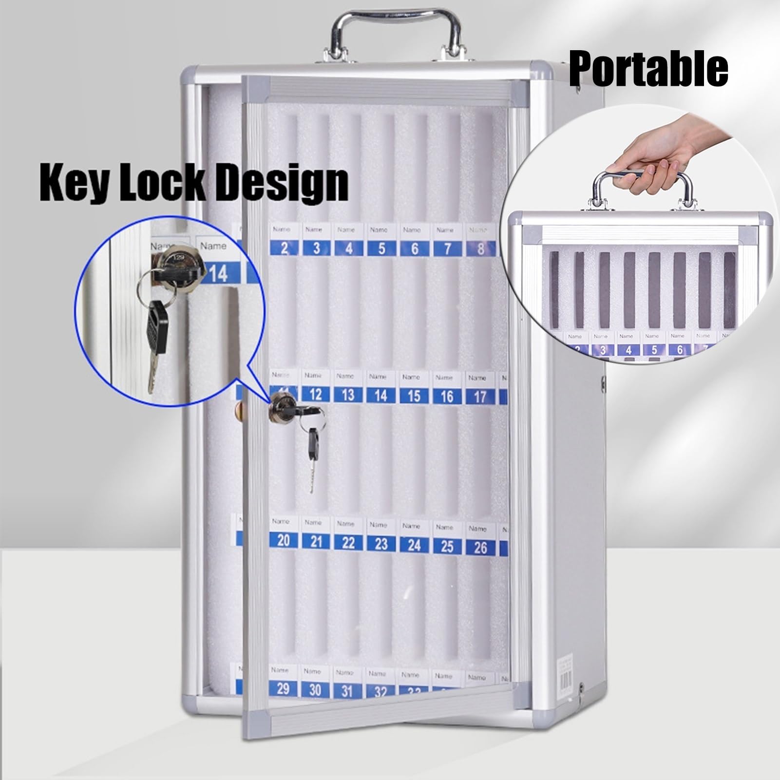 Handy Safe Metall 12/24/36/48/60 Slots Handy Transparent Türschloss Box Fabrik Schule Handy Aufbewahrungsschrank (24-2)