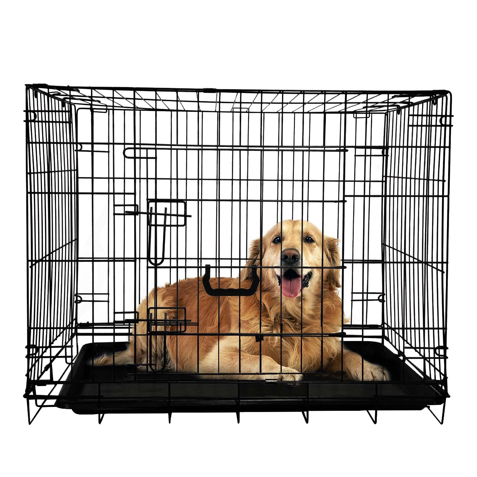 Buy RULI 24” & 30“ Folding Pet Dog Crate, Single Door Metal Wire Kennel