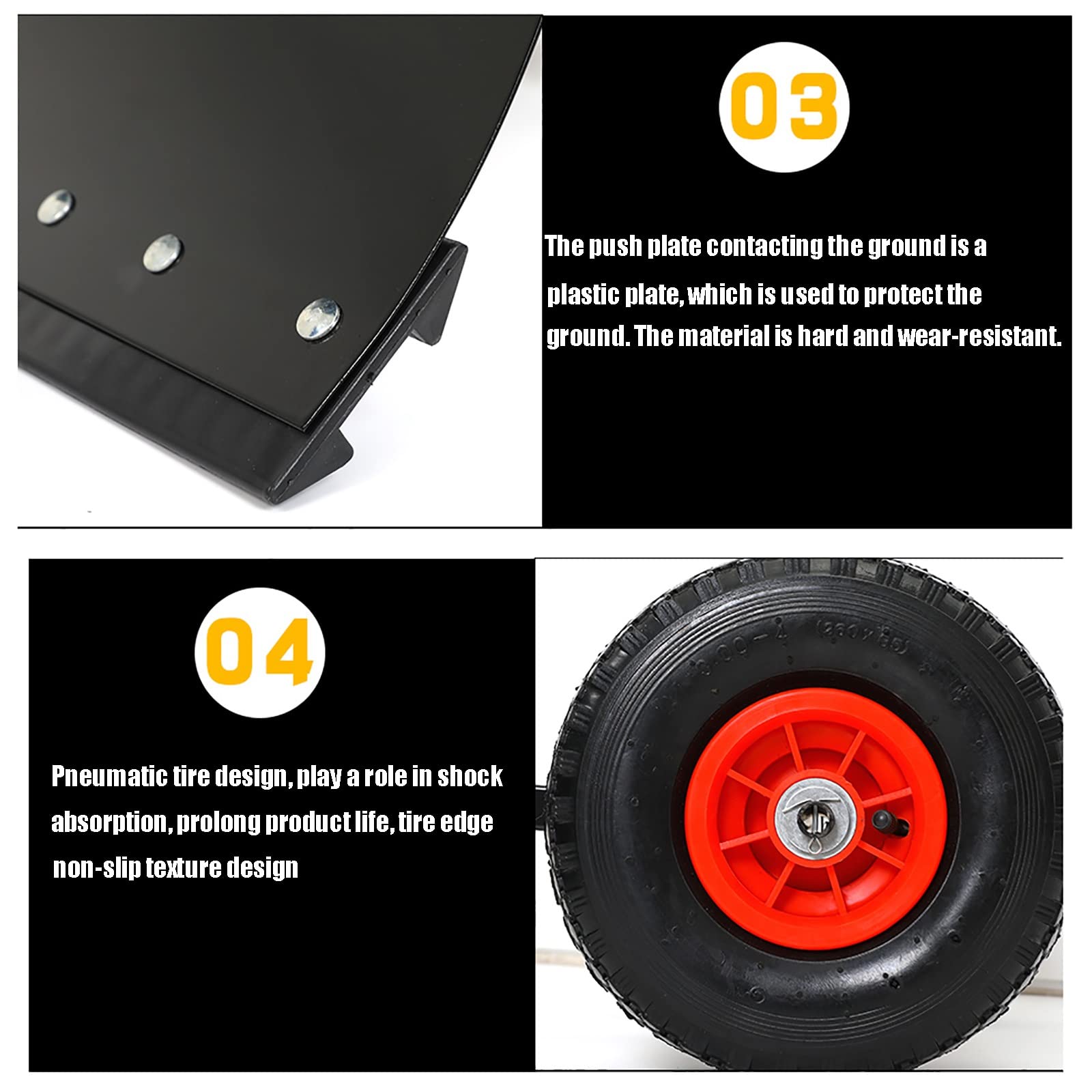 Palas para nieve Pala para quitar nieve de acero blanco con empuñadura en T, empuñadura para quitar nieve con altura ajustable, utilizada para quitar nieve en caminos de invierno, para pasarelas, ac