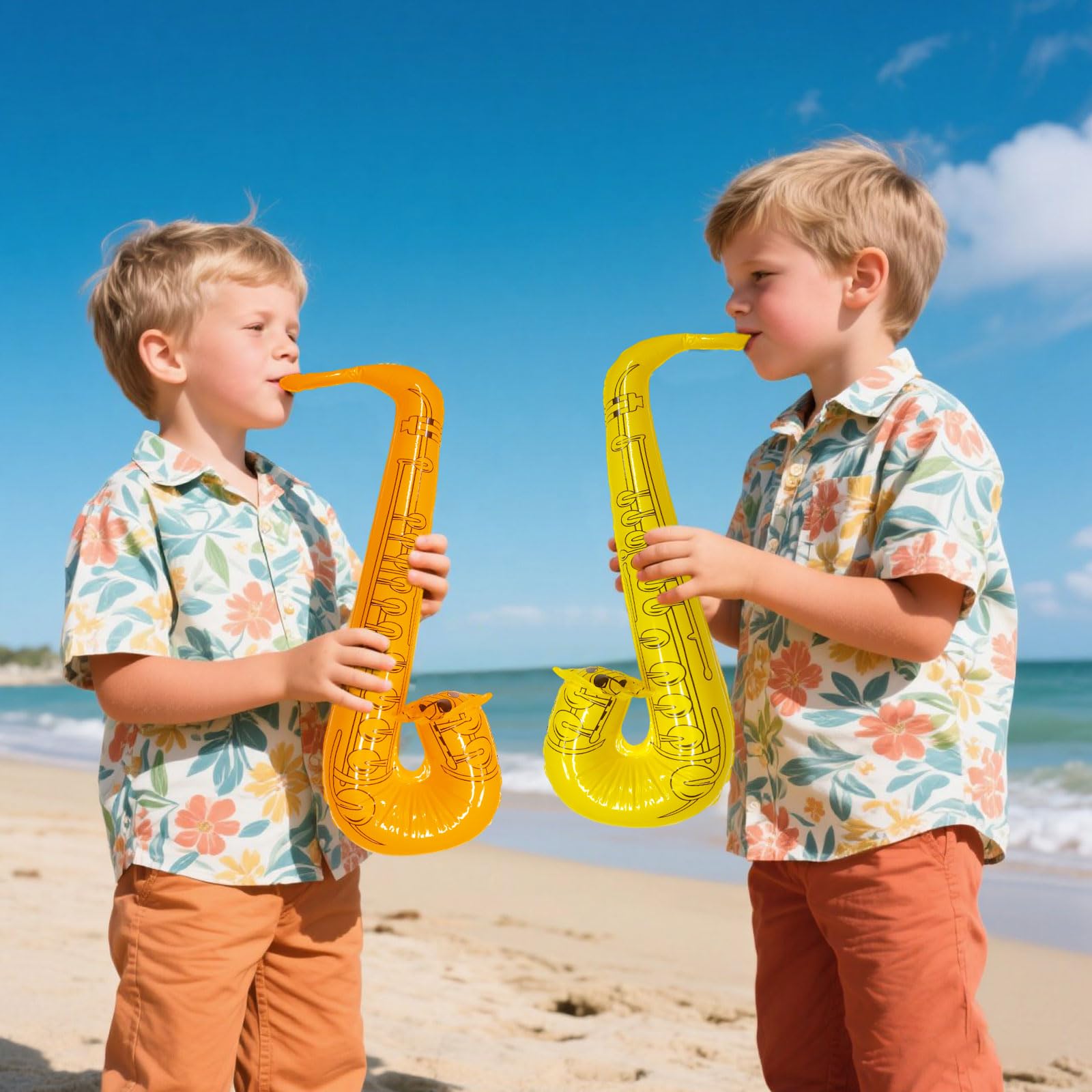 3 Piezas Instrumentos Inflables Saxofón Hinchables para Niños Adultos, 70 cm Saxofón de Juguete Inflable Party, Accesorios de Globos de Instrumentos Musicales para Festivales Fiesta