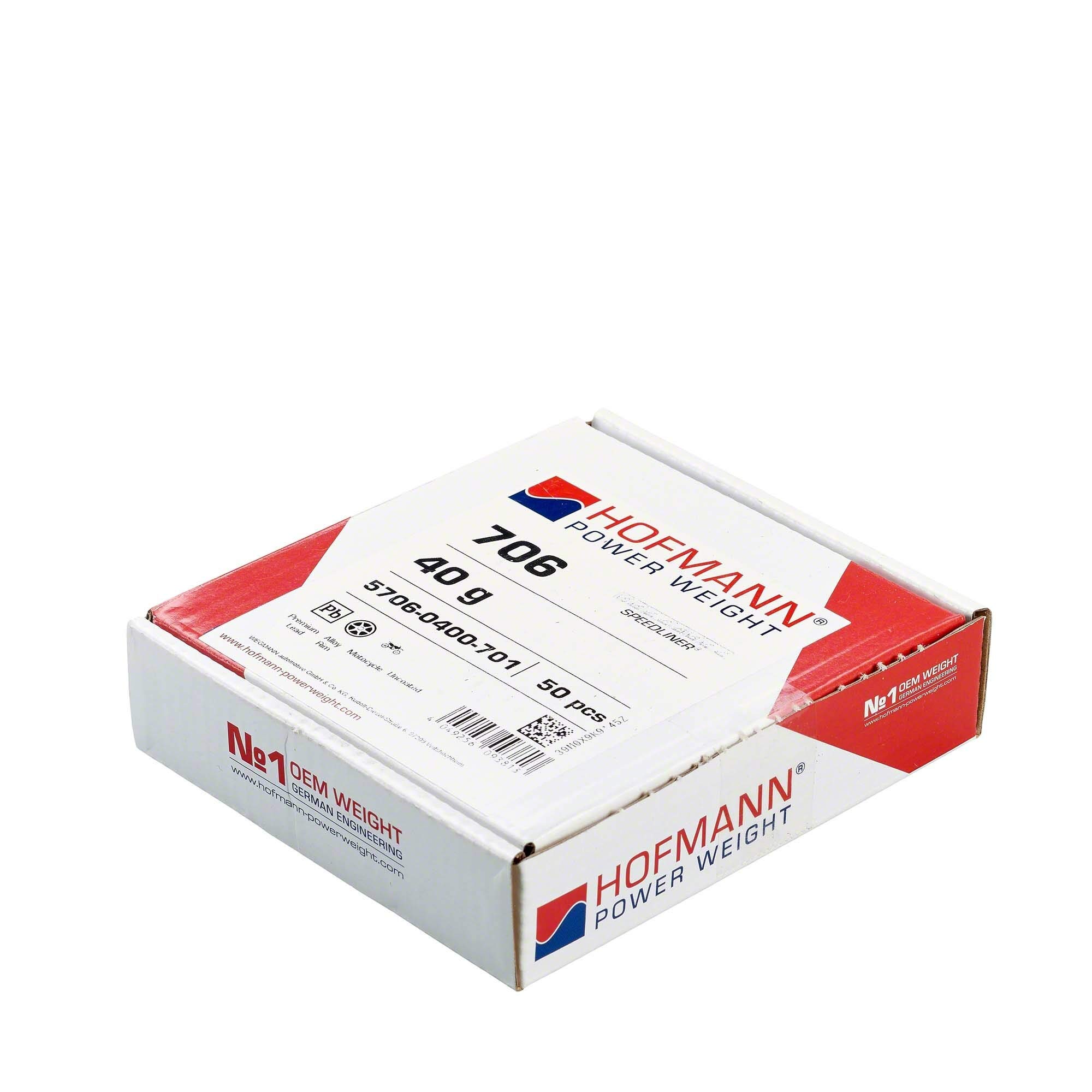 50x Klebegewicht Motorrad Typ 706 40 g unbeschichtet Hofmann Power Weight | Wuchtgewicht Motorrad Zubehör