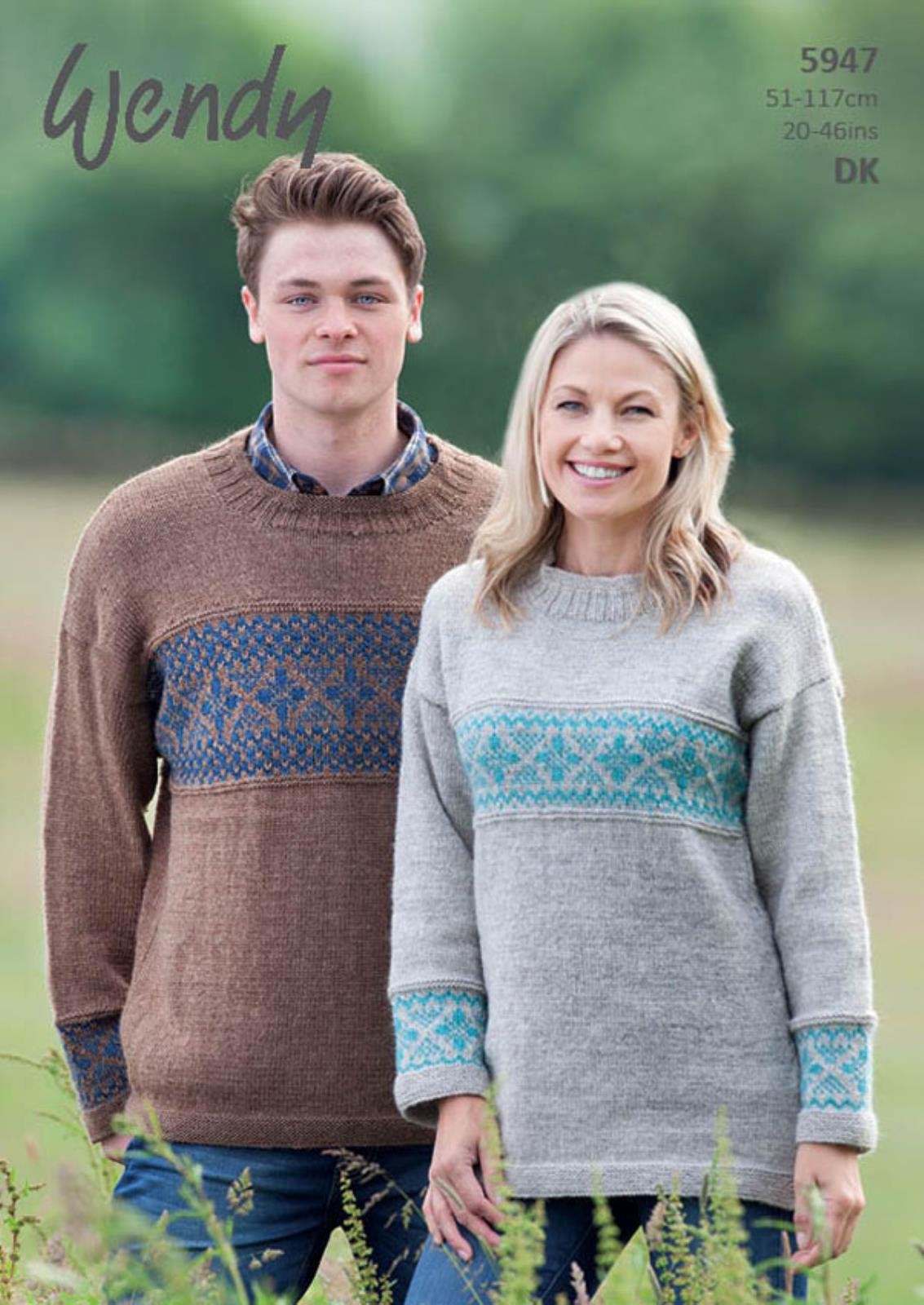 Wendy 5947 Knitting Pattern Unisex Family Fairisle Sweater in Ramsdale DK