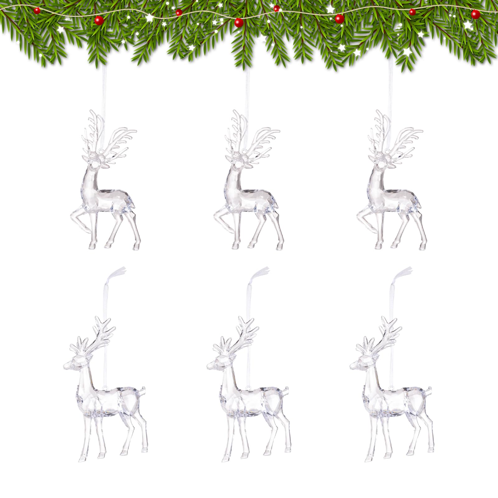 Pendentifs acrylique sapin de Noël stalactites pour fête et décoration cour