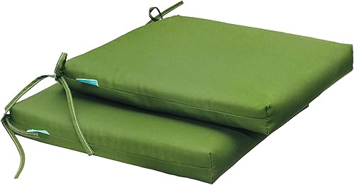 Miniatura 9 de QILLOWAY Cojines de asiento cuadrados de espuma para sillas de comedor y exteriores, para todo tipo de clima, 17 pulgadas de largo x 17 pulgadas de