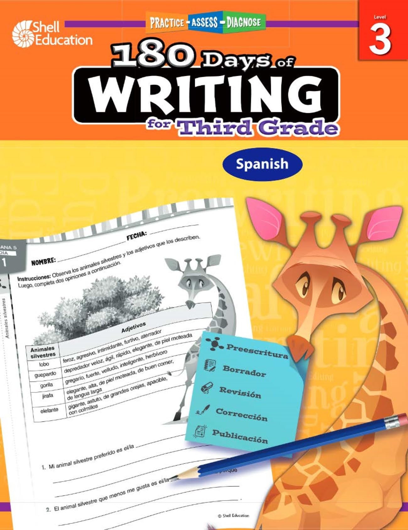 180 Days(tm): Writing for 3rd Grade Spanish Practice Workbook for Classroom and Home, Cool and Fun Practice Created by Teachers (180 Days of Practice) (Spanish Edition)