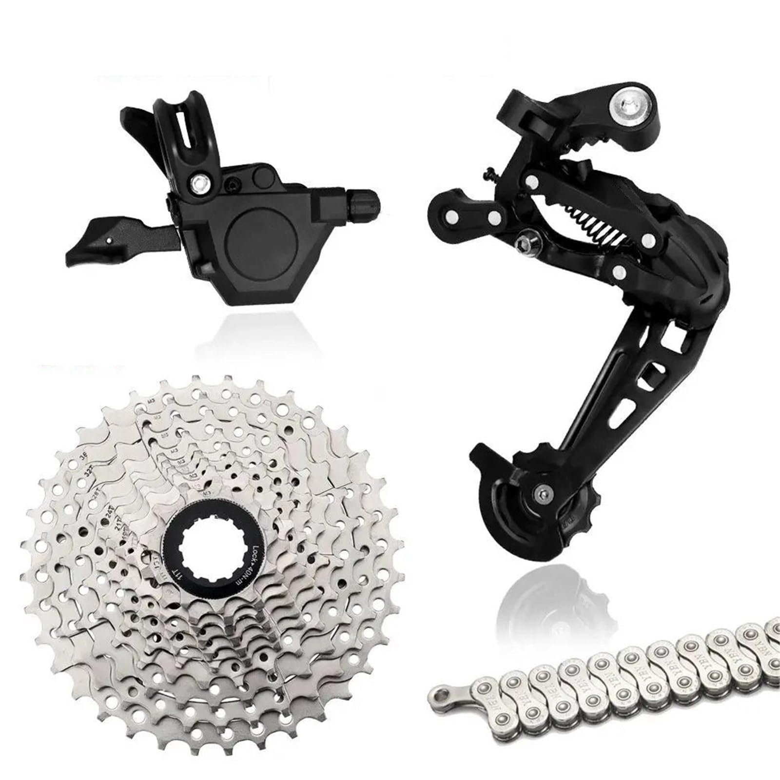 Grupo de velocidades RX10 1x10, Grupo de Cadena YBN, desviadores Traseros, Cassette MTB de 36 Dientes y 42 Dientes, Cambio Rainbow M6000 A5 A7 Deore