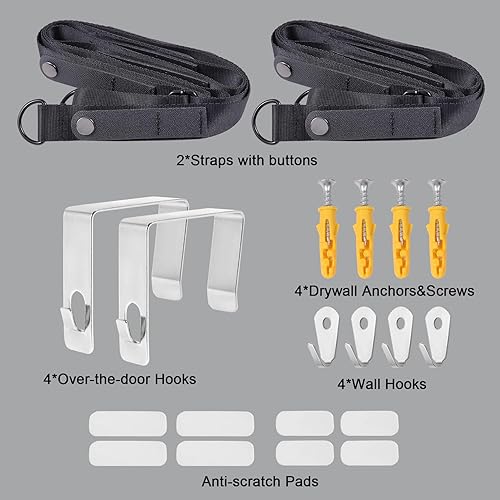 Miniatura 6 de Perchero para sombreros, para sombreros de béisbol, organizador de sombreros para puerta de armario, sobre la puerta, organizador de sombreros con