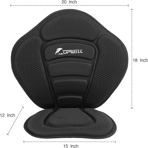 Miniatura 3 de UPWELL Asiento inflable para tabla de remo  Asientos de kayak con soporte para la espalda, tabla de remo inflable, asiento de canoa, tablas de remo