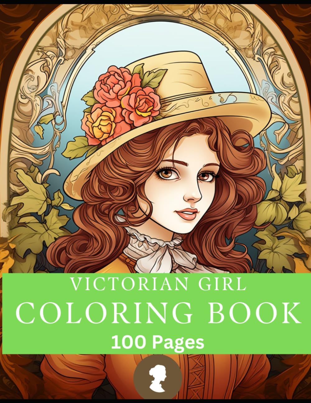 Victorian Girl Adult Coloring Book: 100 Pages