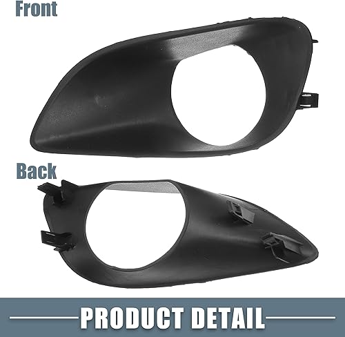 Miniatura 5 de Izquierda derecha lado antiniebla rejilla cubierta Trim NO.521280D090521270D190 para Toyota Yaris Sedan 2007-2013 negro 1 par