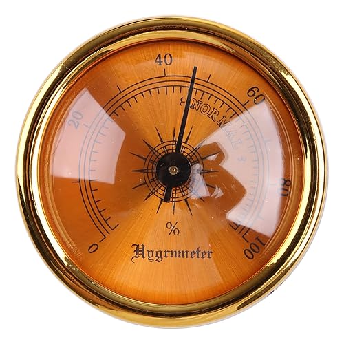 Round Glass Analog Hygrometer for Humidors for Guitar Violin Cabinet