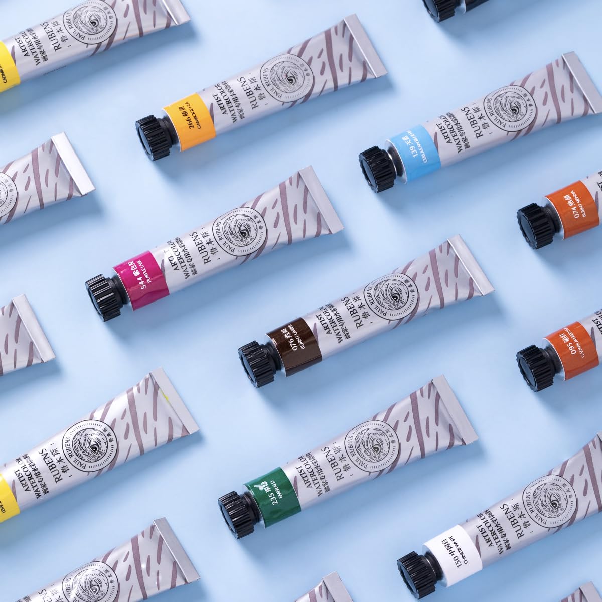 Paul Rubens Set di colori ad acquerello, 24 colori vivaci, tubetti da 12 ml, forniture artistiche per adulti, artisti e principianti