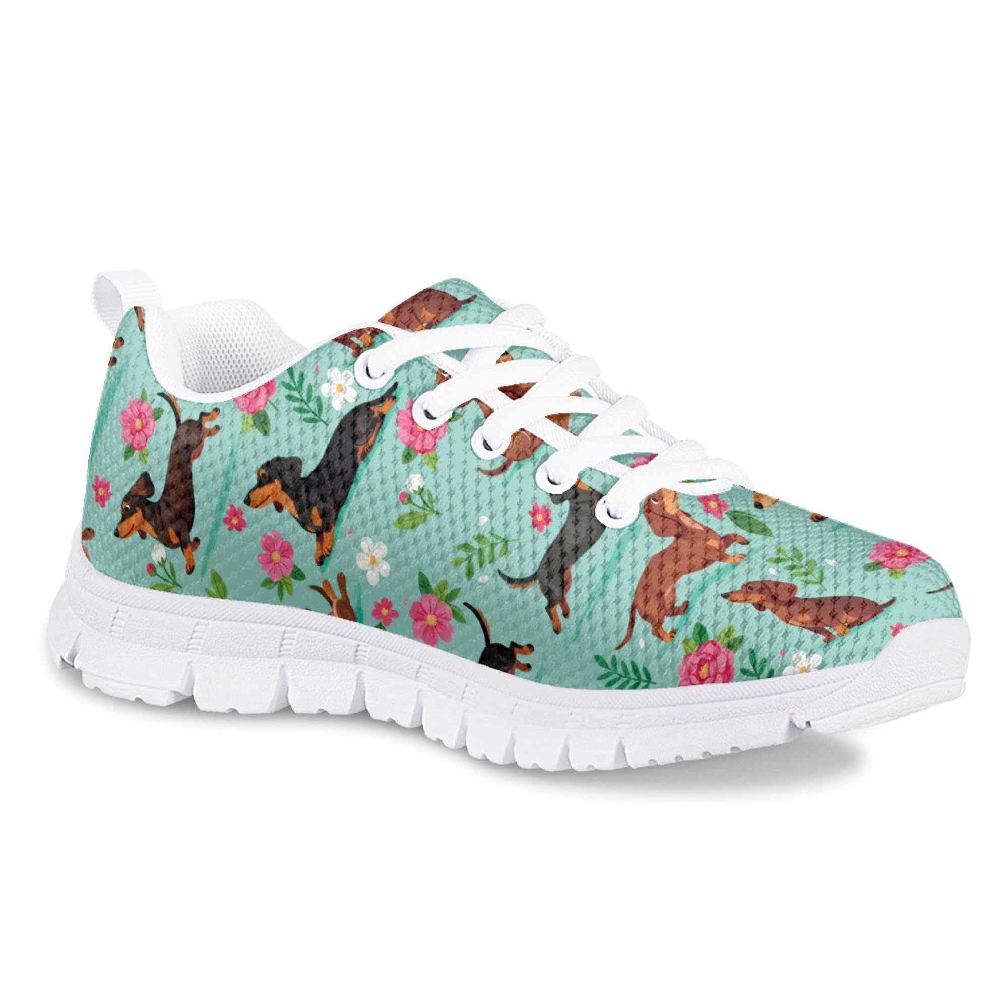 Dellukee Boys Girls Running Shoes Fashion Sneakers Kids Youth Breathable Lightweight Athletic Lace Up Walking Shoes