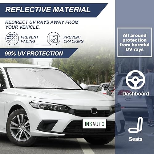 Miniatura 373 de Parasol para parabrisas de ajuste personalizado, cubierta para ventana delantera, visera plegable 210T, protector que bloquea los rayos ultravioleta