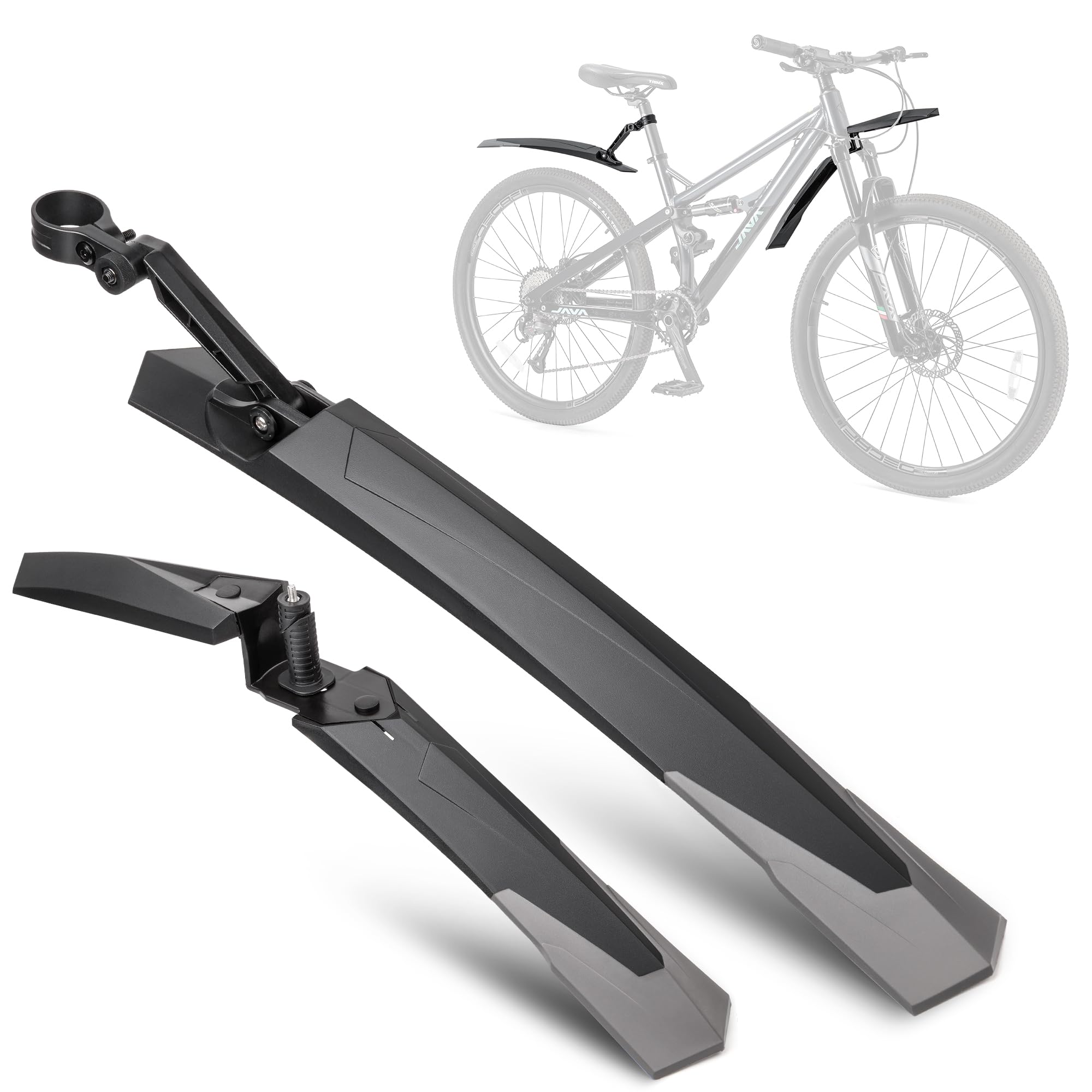 GEWAGE Fahrrad Schutzblech,Universal MTB Fahrrad Schutzblech Set [24-29 Zoll] – Effektiver Spritzschutz für Mountainbike, E‑Bike & Gravelbike