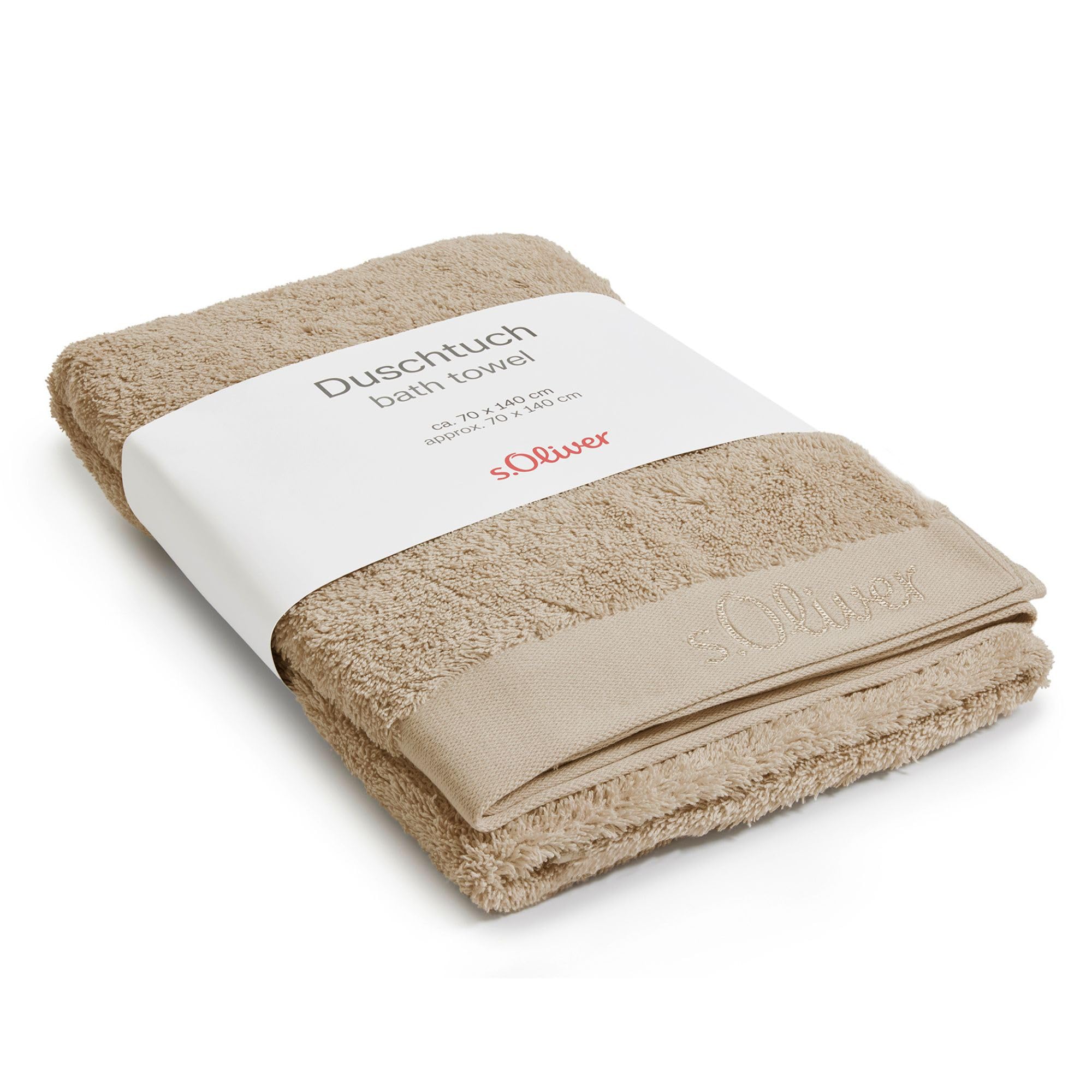 s.Oliver Gästehandtuch 30x50 cm - 100% Baumwolle, 600 g/m², weich & saugstark, Gästetuch Dunkelbeige