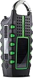 Eton - Scorpion II Rugged Multipowered Portable Emergency Weather Radio & Flashlight Green, Hand Crank, LED Flashlight, Smartphone Charger, Solar Power, 800 MAH Battery, Commitment to Preparedness - commissions earned