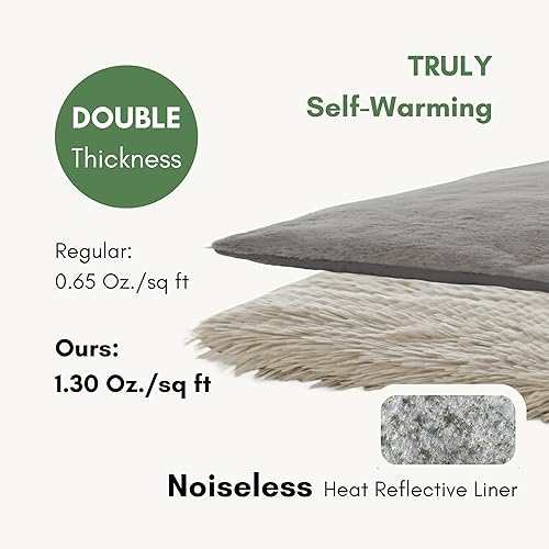 Miniatura 4 de Tapete autocalentable para gatos, tapete térmico antideslizante de 24 x 20 pulgadas, manta para gatos de interior, aislamiento lavable al aire libre