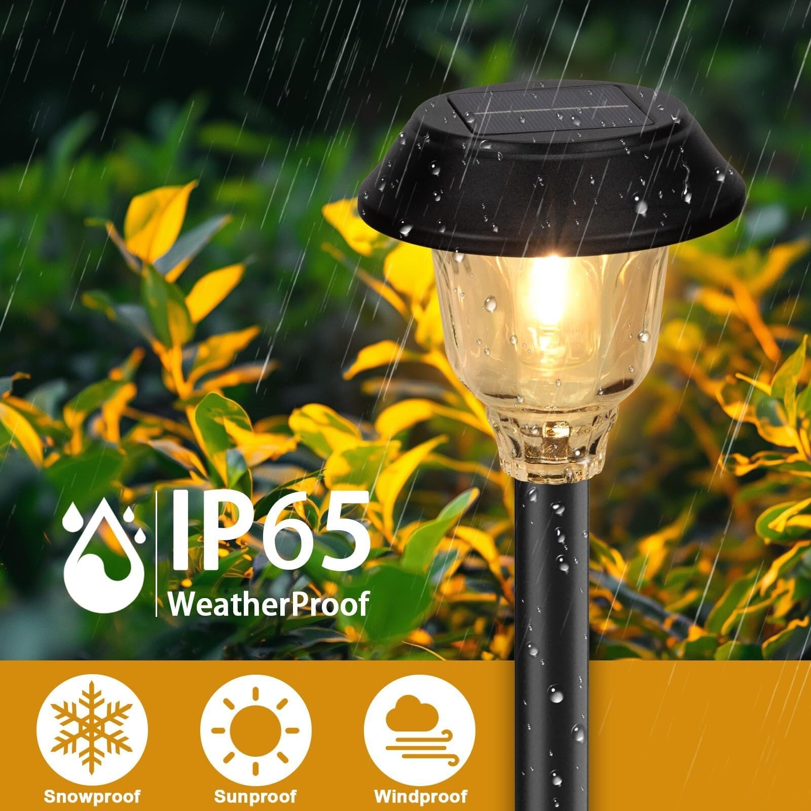 Lampa Solarna Lampy solarne zewnętrzne wodoodporne metalowe szklane jasne diody LED Zewnątrz Dekoracyjne