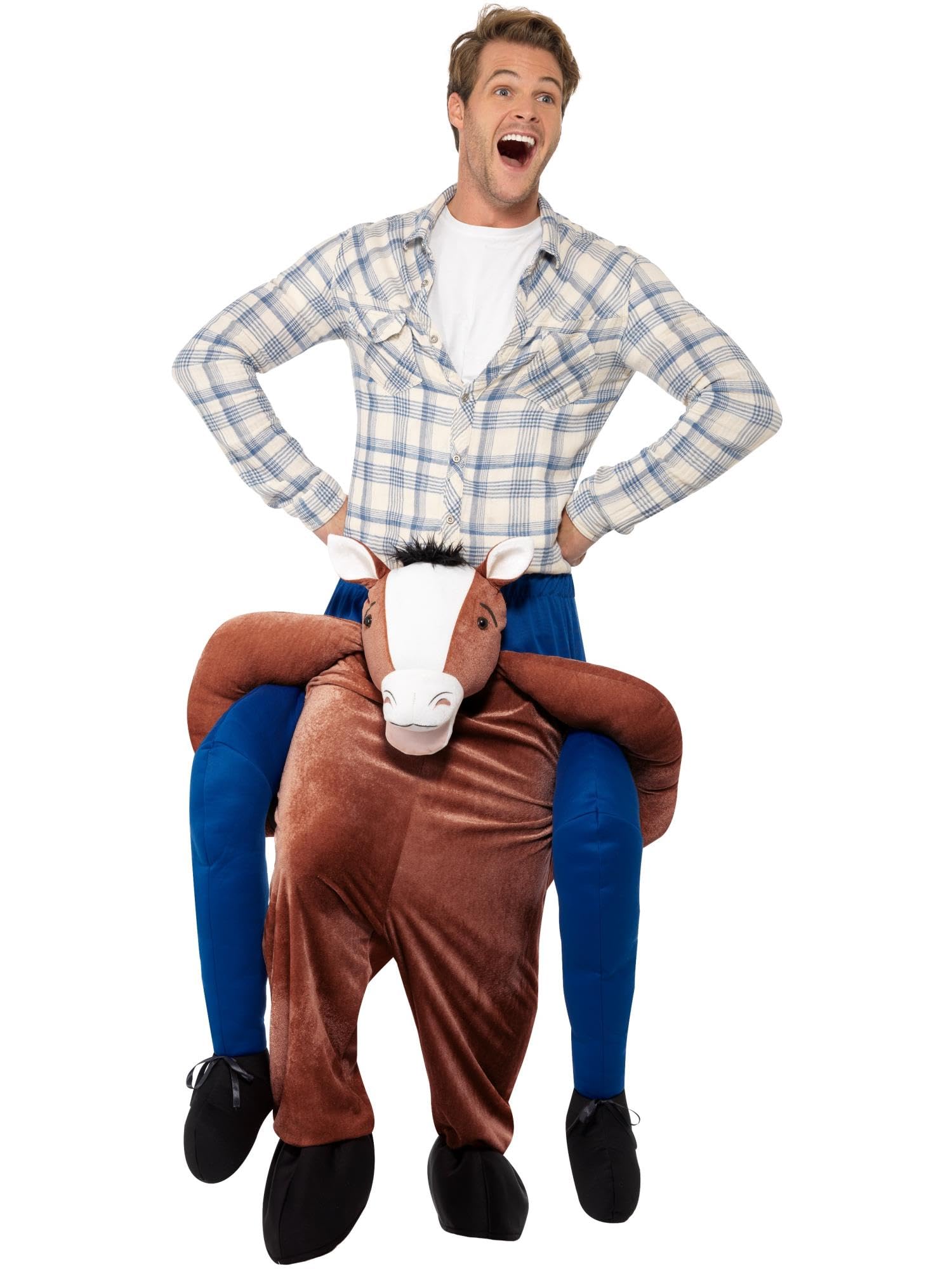 Smiffys Unisex Adult Piggy Back Costume Set (One Size) (Brown)