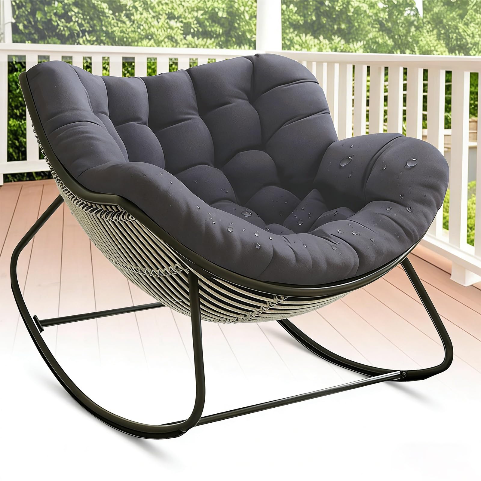 Coussins de chaise à bascule épais au tissu doux et durable