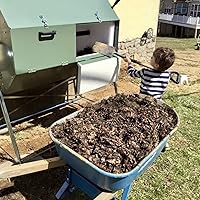 Vista 2 de Jora Composter JK 270 - Vaso de compostaje de doble cámara para exteriores, 70 galones, construcción de acero galvanizado