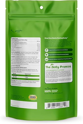 Miniatura 6 de Palos dentales calmantes para perros – Alivio del estrés y la ansiedad con cáñamo, melatonina y manzanilla – Limpieza del sarro de los dientes para