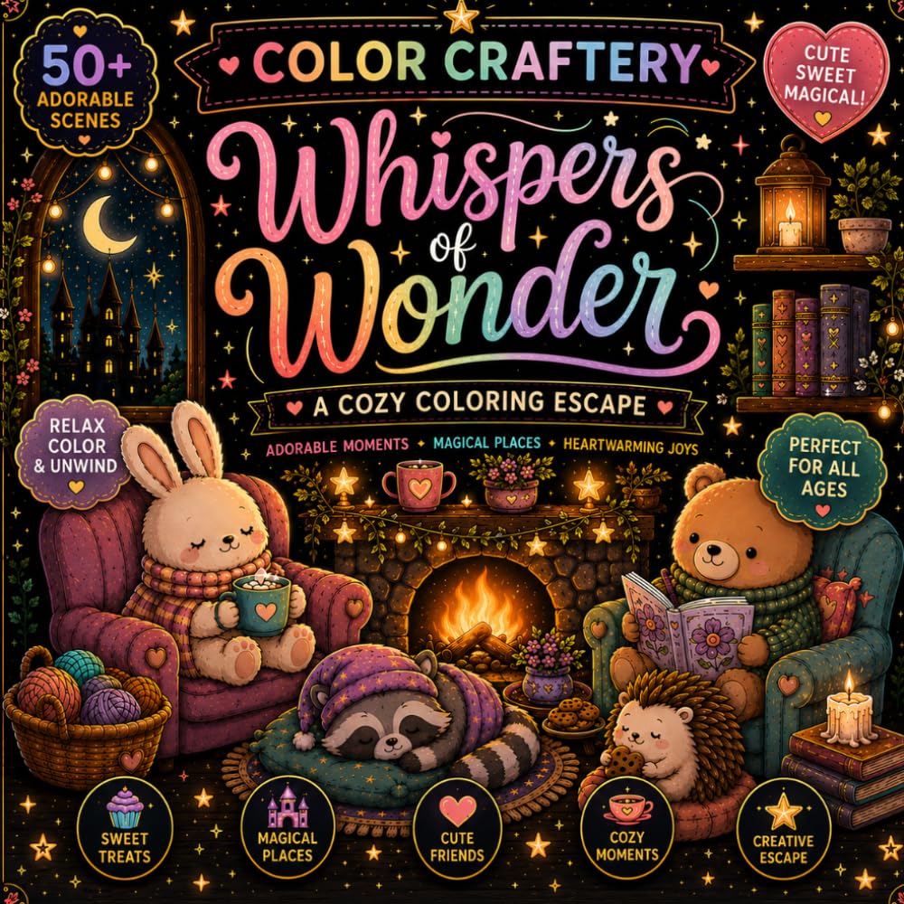 Whispers of Wonder: A Cozy Coloring Escape Filled with Sweet Adventures & Magical Moments