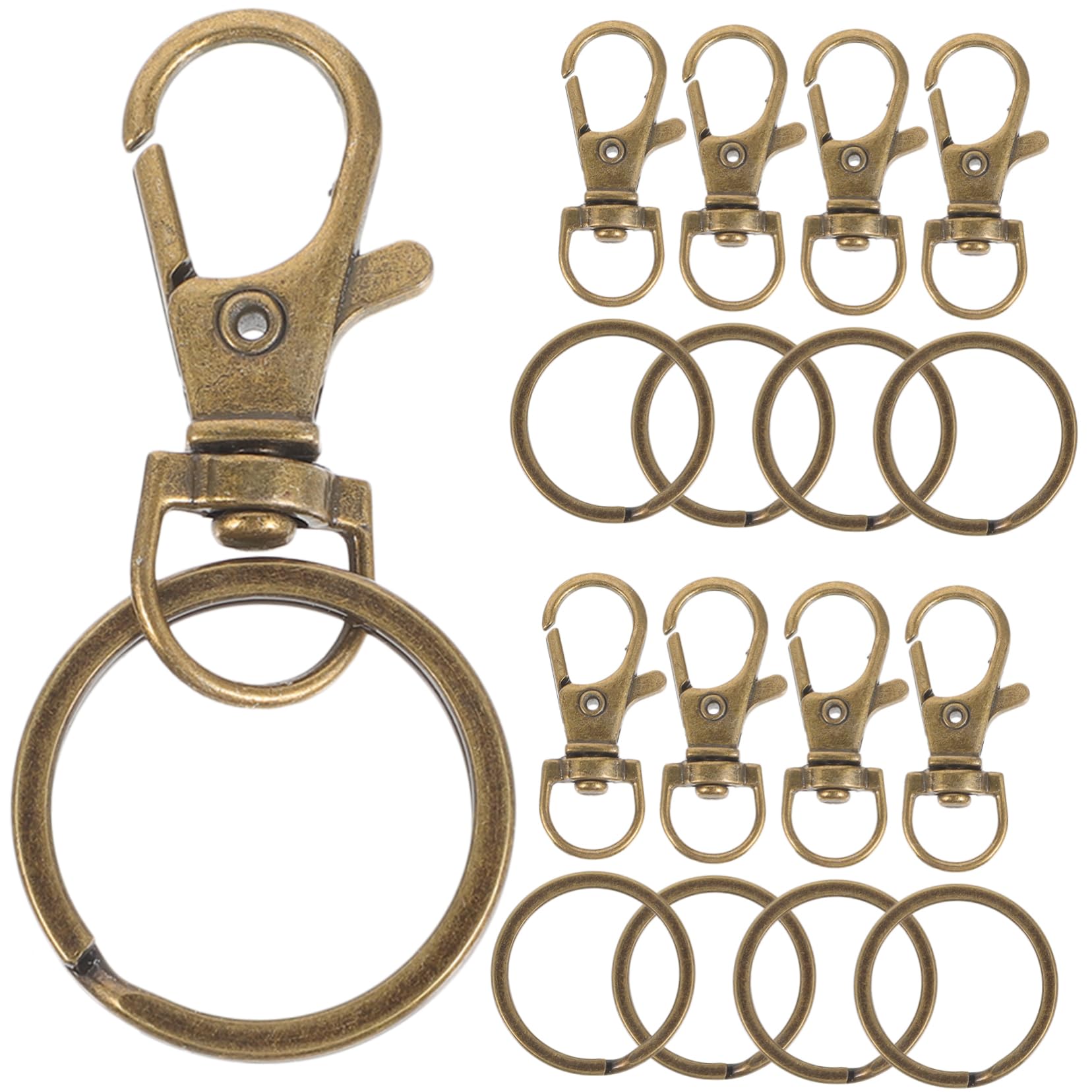 COHEALI 60pcs Bracelet Wallet Accesorios Para Autos Hardware Wallets Bag Hardware Buckle Key Rings Lanyard Clips Snap Crafts Flat Circle Snap Hook Wallet Clip To Rotate Metal Car Bling