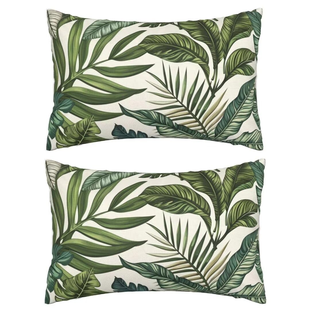 Housse coussin imperméable 40x60 contre l'humidité du salon de jardin motif tropical J19