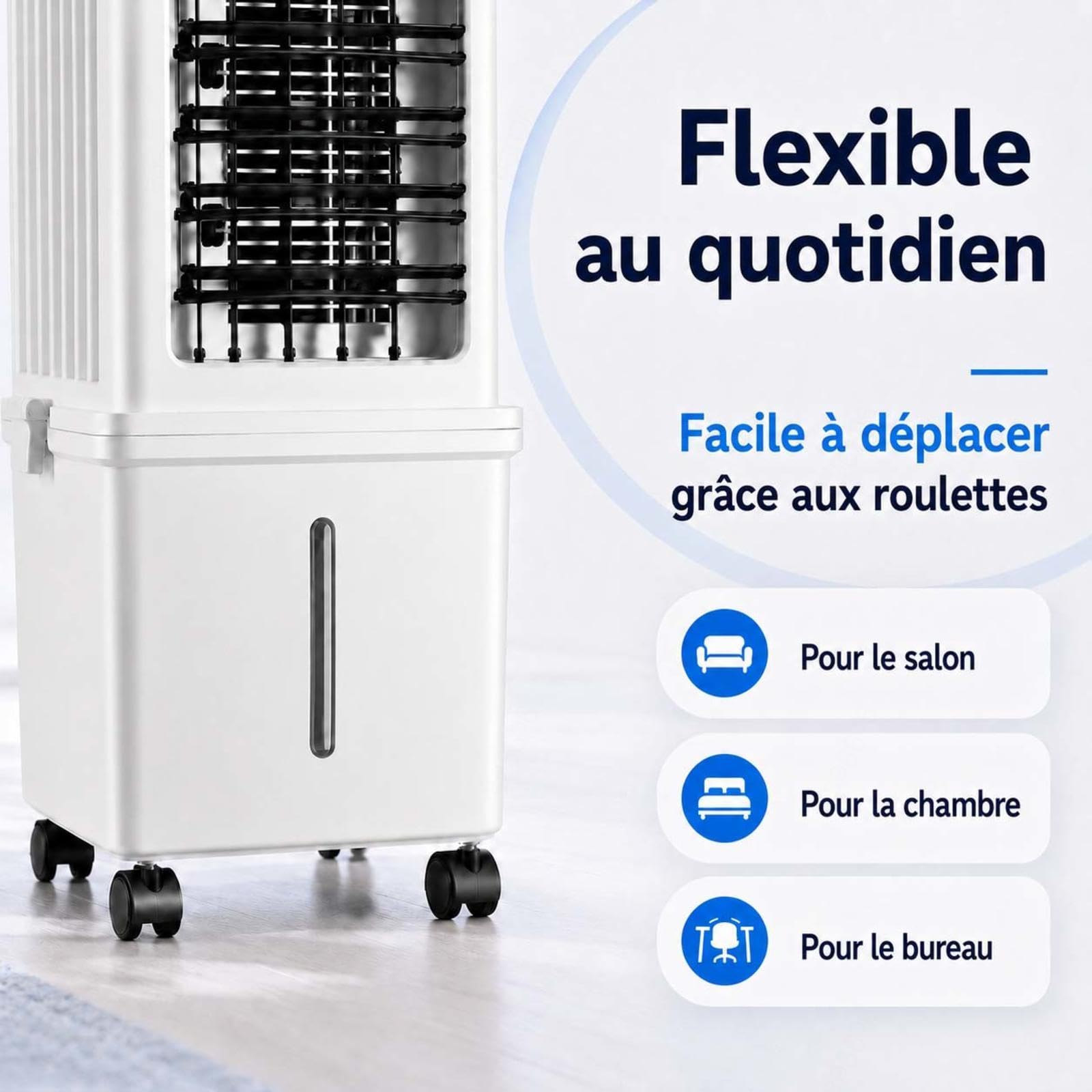 Climatiseur Sans Tuyau D éVacuation Avec Humidification, 36–45 DB, RéServoir Amovible Commande Manuelle/TéLéCommande Air Conditioner With 8 Hour Timer Pour la chambre,A