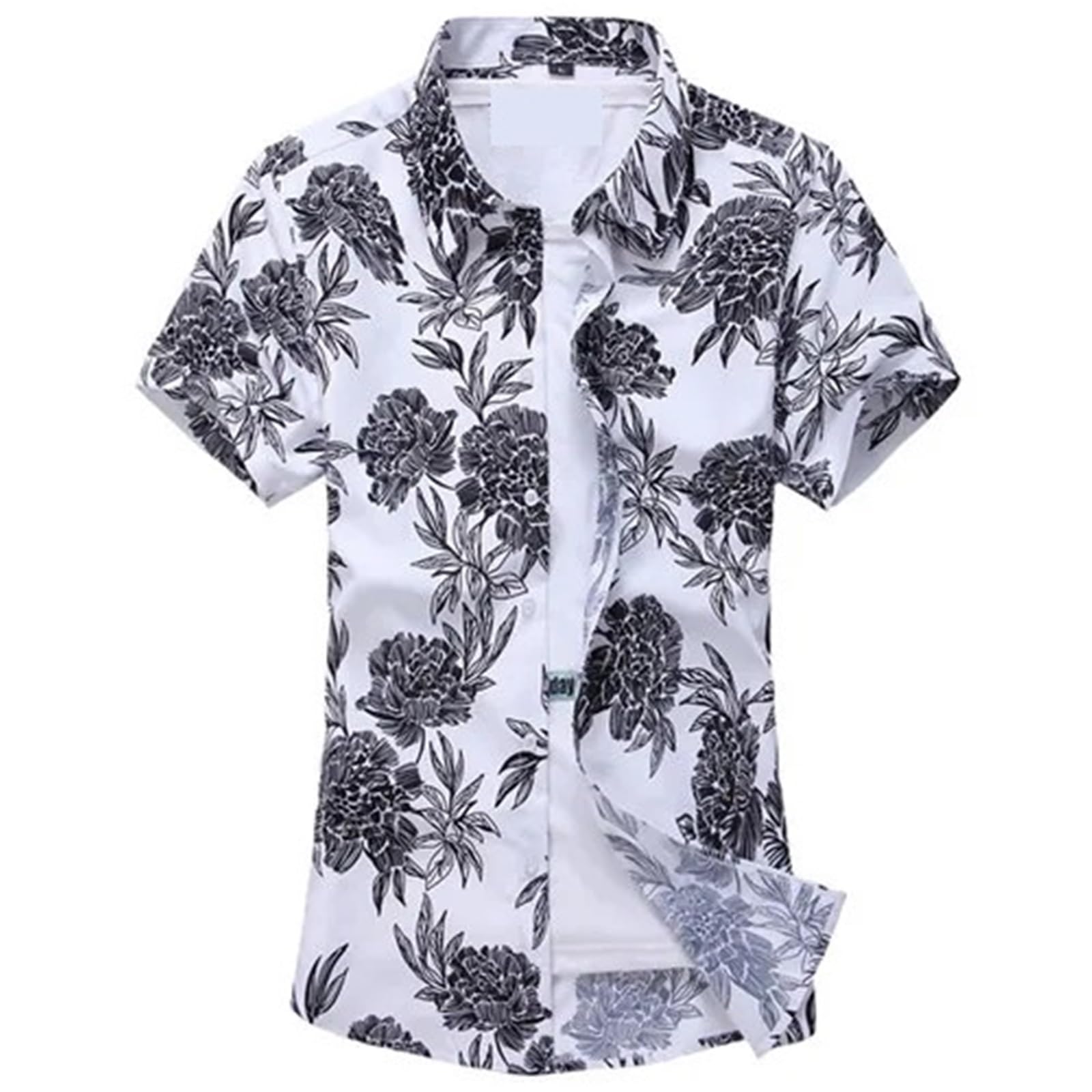 Chemise d'été homme en coton grand confort finie la chaleur étouffante avec le motif fleurs