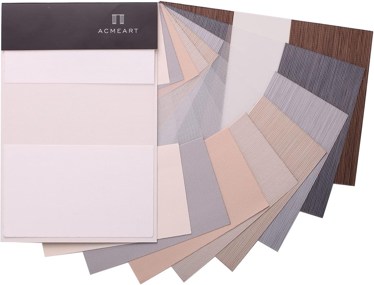 ACMEARTMotorized Zebra Shades Fabric Samples,Fabric Samples of Dual Layer Roller Sheer Window Shades Blinds,Multicolor