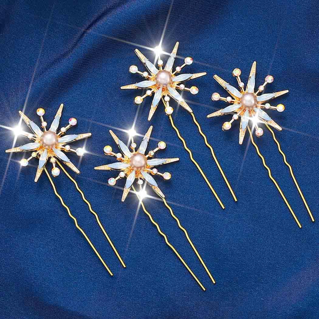 Brishow Gold Star Decorative Hair Pins Hair Clips Bobby Pins for Women