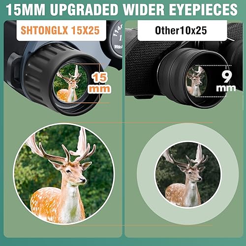 Miniatura 4 de Prismáticos de 15 x 25 pulgadas para adultos y niños, pequeños prismáticos compactos para cazadores de aves, mini bolsillo para adultos, regalos