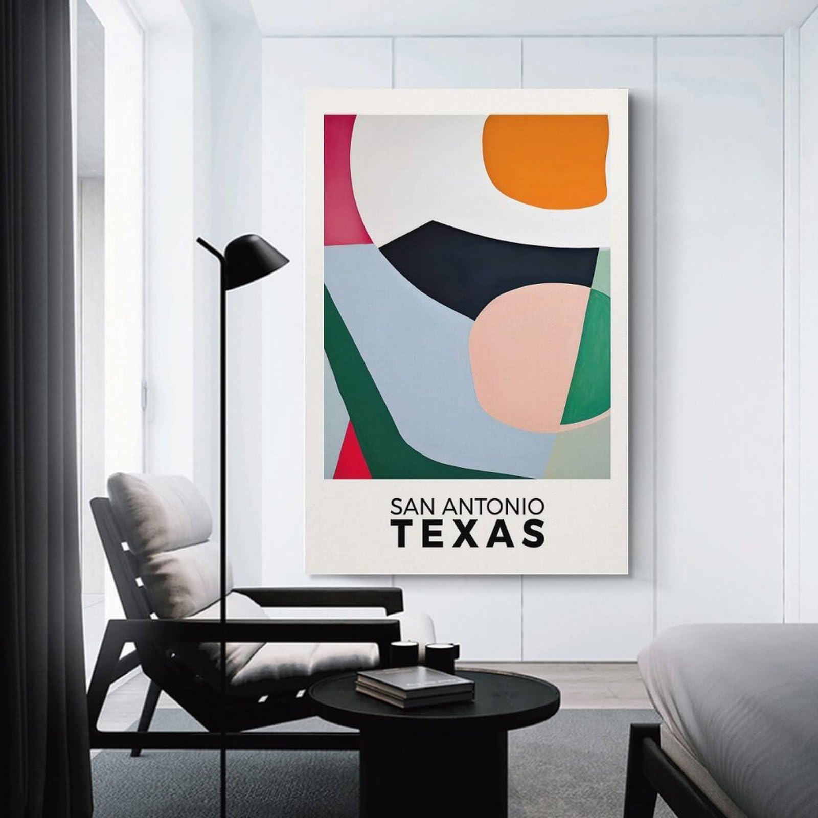 Junmoney San Antonio Texas Home Decor Wall Art 20x30inch(50x75cm), for Restful Interiors, Bedrooms Or Small Rooms, A Warm Accent for Relaxed Interiors