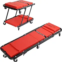 Assento dobrável de 122 cm 2 em 1 para garagem, banco de trabalho com capacidade de 158 kg