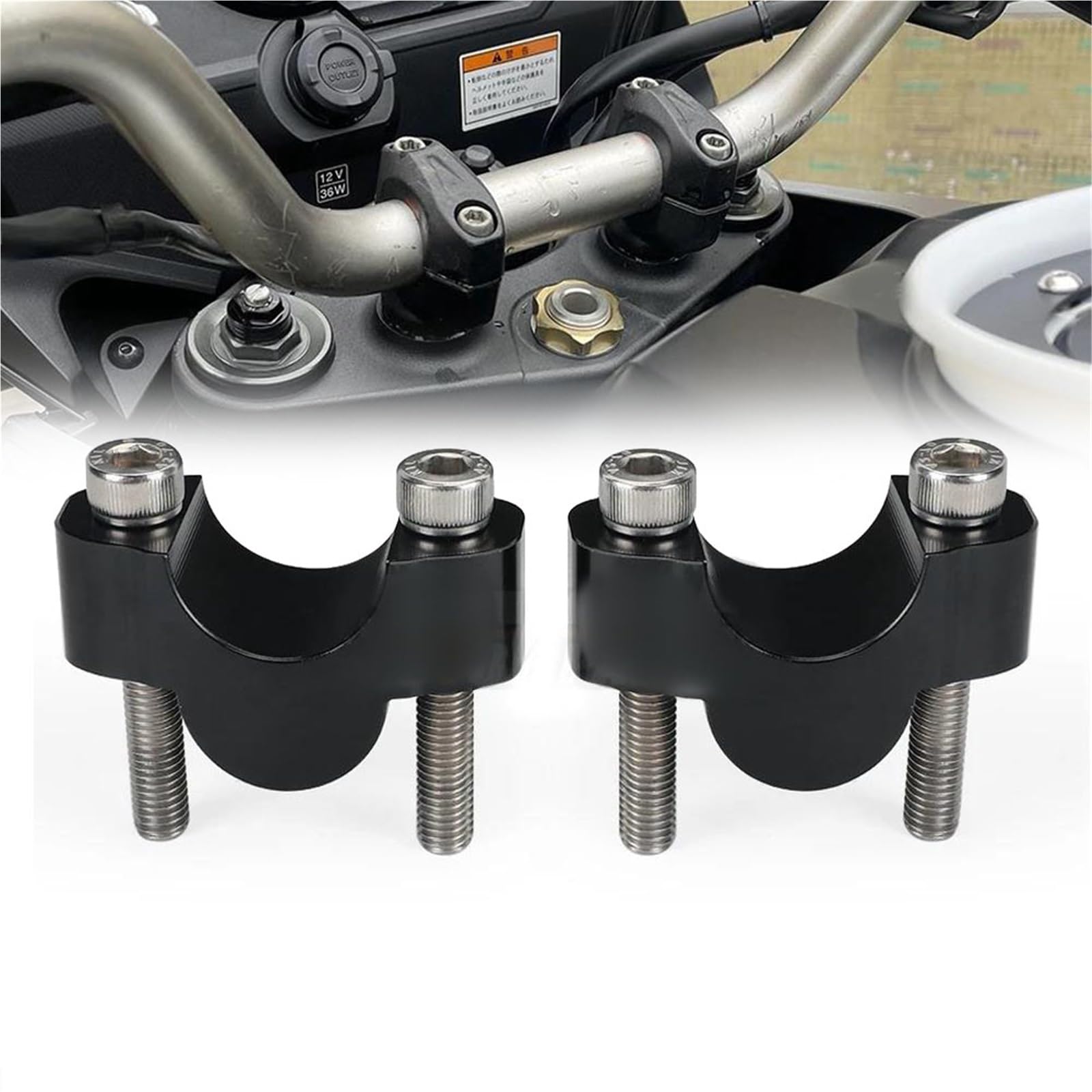 Rehausseurs de guidon pour Suzuki V-Strom 1050 2020-2024 adaptateur de pontet de moto noir